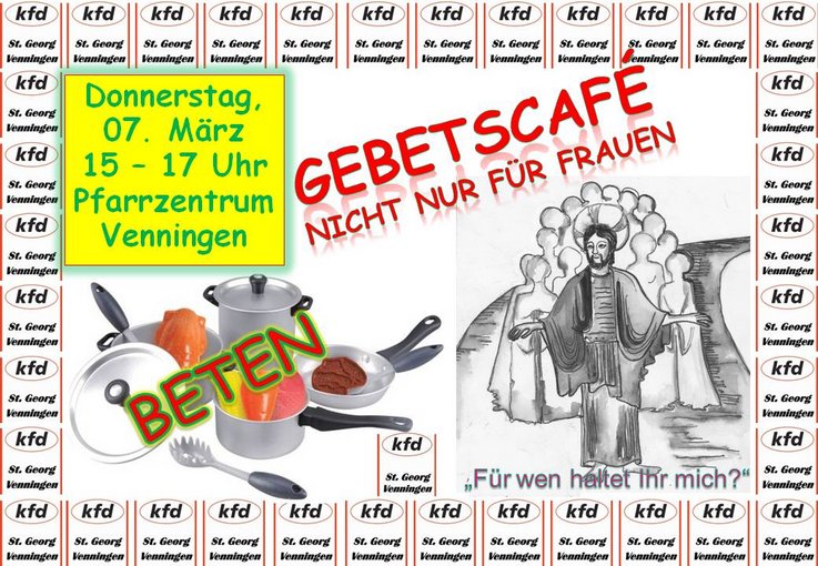 Ankündigung der Veranstaltung Gebetscafé